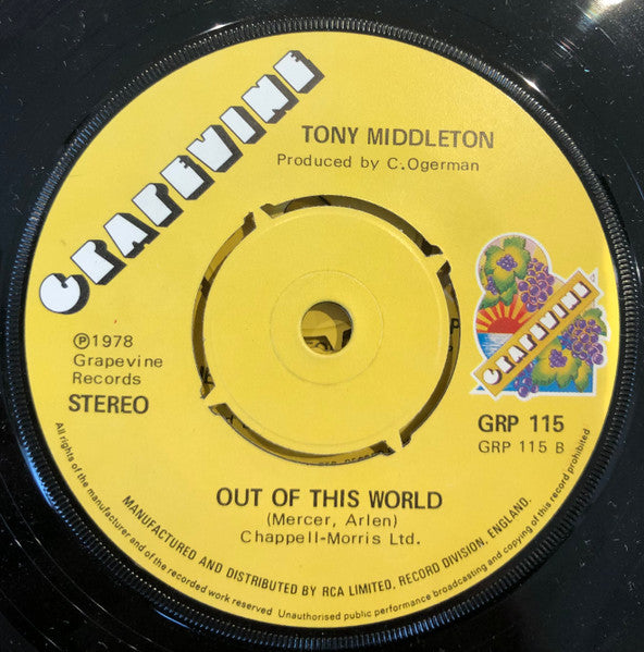TONY MIDDLETON PARIS BLUES GRAPEVINE GRP115 Ex Condition tony-middleton-paris-blues-grapevine-grp115-ex-condition