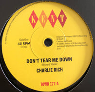 CHARLIE RICH - DON'T TEAR ME DOWN / HOTELS, MOTEL (KENT TOWN 177) Mint Condition