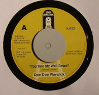 DEE DEE WARWICK - YOU TORE MY WALL DOWN (SOUL JUNCTION SJ533) Mint Condition