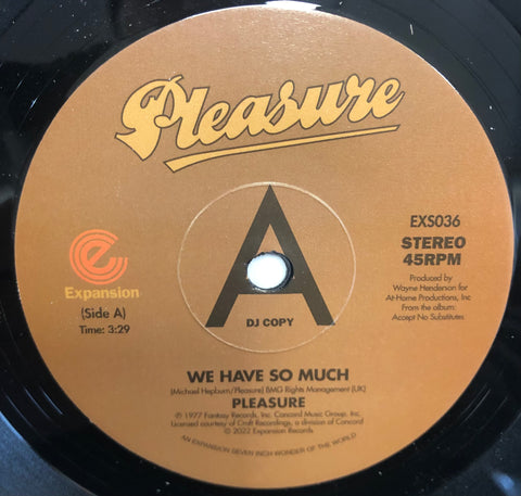 PLEASURE - WE HAVE SO MUCH/JOYOUS (MINT CONDITION)