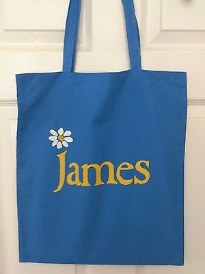 JAMES  -  BLUE COTTON TOTE BAG  (Machine Washable)