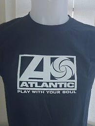 1960's ATLANTIC PLAY WITH YOUR SOUL - NORTHERN SOUL - T-SHIRT (Black Cotton)