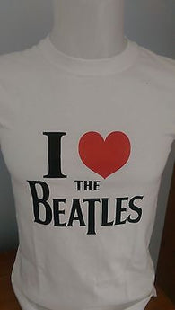 THE BEATLES - I LOVE THE BEATLES - 100% COTTON T-SHIRT - CREW NECK