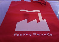 FACTORY RECORDS - RED COTTON TOTE BAG (Machine Washable)