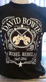 DAVID BOWIE - REBEL REBEL 1947-2016 - 100% COTTON T-SHIRT