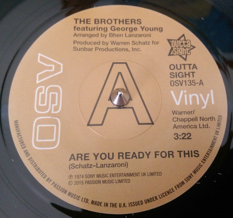 BROTHERS - ARE YOU READY FOR THIS (OUTTA SIGHT Demo) Mint Condition