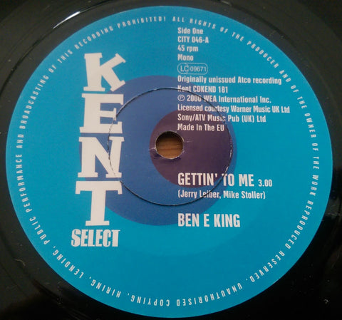 BEN E KING - GETTIN' TO ME (KENT) Mint Copy
