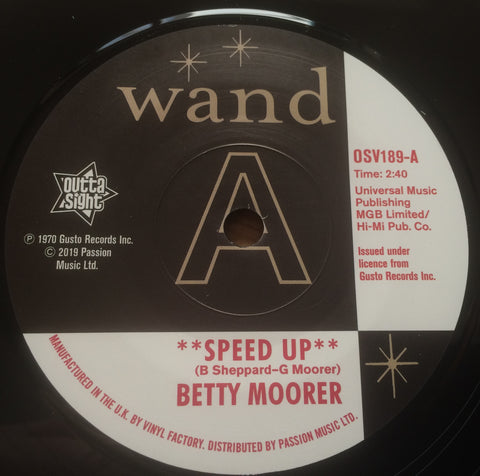 BETTY MOORER - SPEED UP  (OUTTA SIGHT DEMO) Mint Condition