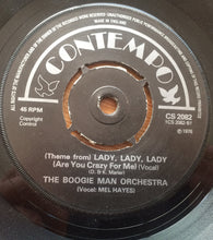 BOOGIE MAN ORCHESTRA - LADY, LADY, LADY (CONTEMPO)  Ex Condition.