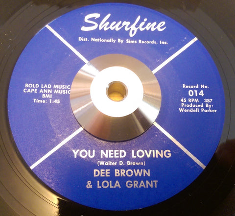 DEE BROWN & LOLA GRANT - WE BELONG TOGETHER (SHUFINE) Ex Condition