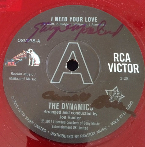 DYNAMICS - I NEED YOUR LOVE (OUTTA SIGHT Signed Red Vinyl DEMO) Mint Condition