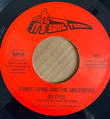 ERNEST ERNIE AND THE SINCERITIES - MY EYES (IT'S SOUL TIME) Mint Condition