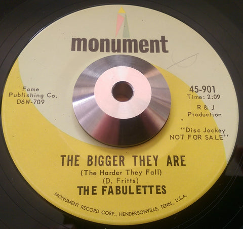 FABULETTES - THE BIGGER THEY ARE (MONUMENT) Ex Condition