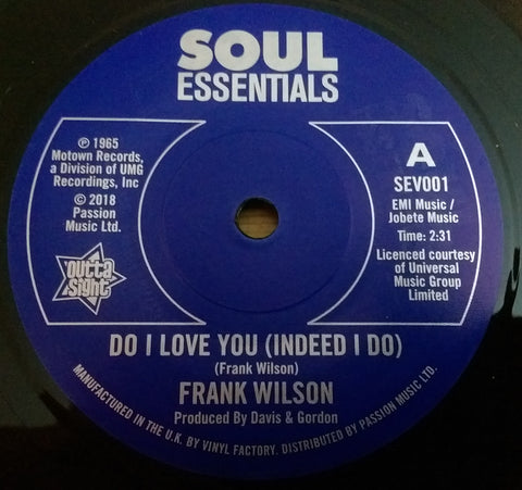 FRANK WILSON - DO I LOVE YOU (OUTTA SIGHT Demo) Mint Condition