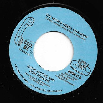 HANK JACOBS & DON MALONE - THE WORLD NEEDS CHANGIN' (BGP) Mint Condition