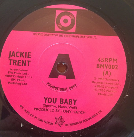 JACKIE TRENT - YOU BABY (OUTTA SIGHT DEMO) Mint Condition