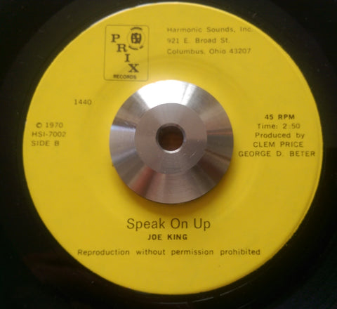 JOE KING - SPEAK ON UP (PRIX) Ex Condition