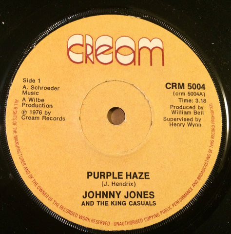 JOHNNY JONES & KING CASUALS - PURPLE HAZE (CREAM) Ex Condition