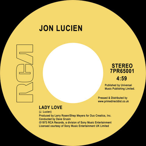 JON LUCIEN - LADY LOVE b/w LOVE EVERLASTING (RCA) Mint Condition