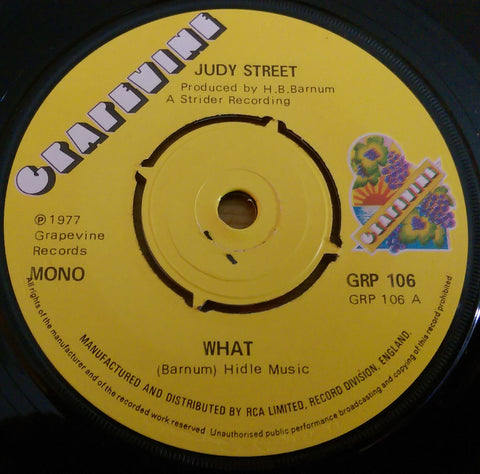 JUDY STREET - WHAT (GRAPEVINE) Vg+ Condition