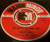 KAREN YOUNG - TOO MUCH OF A GOOD THING (MAJOR MINOR) Ex Condition