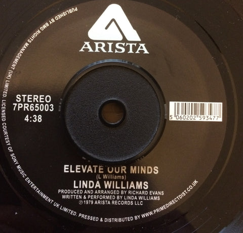 LINDA WILLIAMS - ELEVATE OUR MINDS (ARISTA) Mint Condition