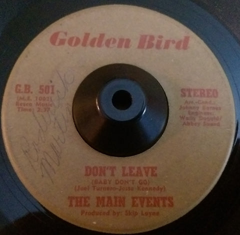 THE MAIN EVENT - DON'T LEAVE (GOLDEN BIRD) Vg Condition