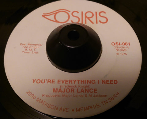 MAJOR LANCE - YOU'RE EVERYTHING I NEED (OSIRIS) Ex Condition