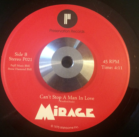 MIRAGE - CAN'T STOP A MAN IN LOVE (PRESERVATION RECORDS) Mint Condition