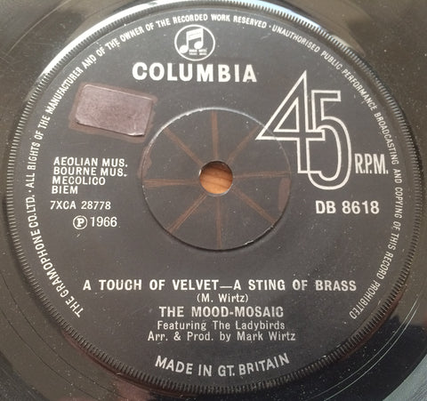 MOOD-MOSAIC - TOUCH OF VELVET-A STING OF BRASS (COLUMBIA) Vg Condition