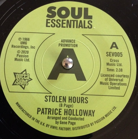 PATRICE HOLLOWAY - STOLEN HOURS (SOUL ESSENTIALS DEMO) Mint Condition