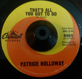 PATRICE HOLLOWAY - STAY WITH YOUR OWN KIND (CAPITOL) Ex Condition