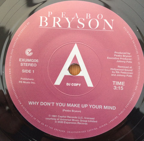 PEABO BRYSON - WHY DON'T YOU MAKE UP YOUR MIND (EXPANSION) Mint Condition