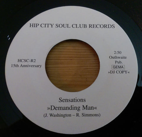 THE SENSATIONS - DEMANDING MAN (HIP CITY SOUL CLUB) Ex Condition