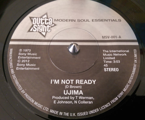 UJIMA - I'M NOT READY (OUTTA SIGHT) Mint Condition