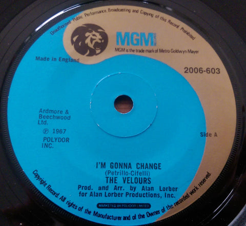 THE VELOURS - I'M GONNA CHANGE (MGM) Ex Condition