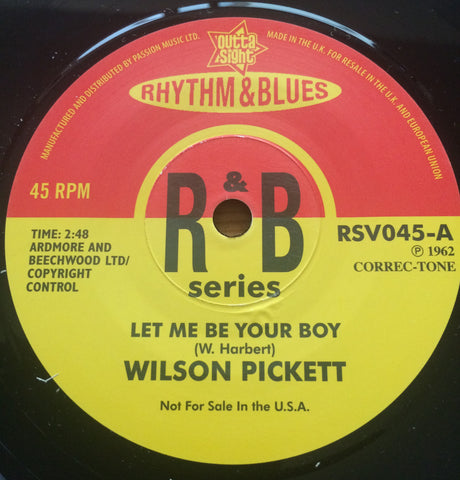 WILSON PICKETT - LET ME BE YOUR BOY (OUTTA SIGHT) Mint Condition