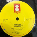 MATT BROWN - THANK YOU BABY / SWEET THING (GRAPEVINE 2000) Ex Condition